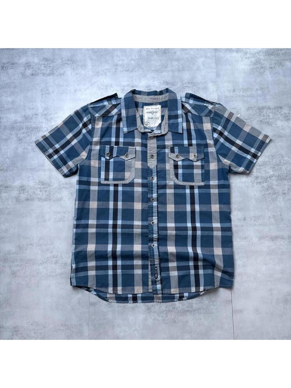 Y2K Boy London 00s Blue Button Up Shirt